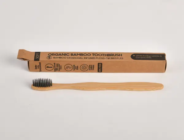 Bamboo charcoal infused toothbrush